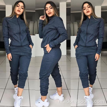 Custom Logo Dames Sportkleding Workout Sweat Suit Sets